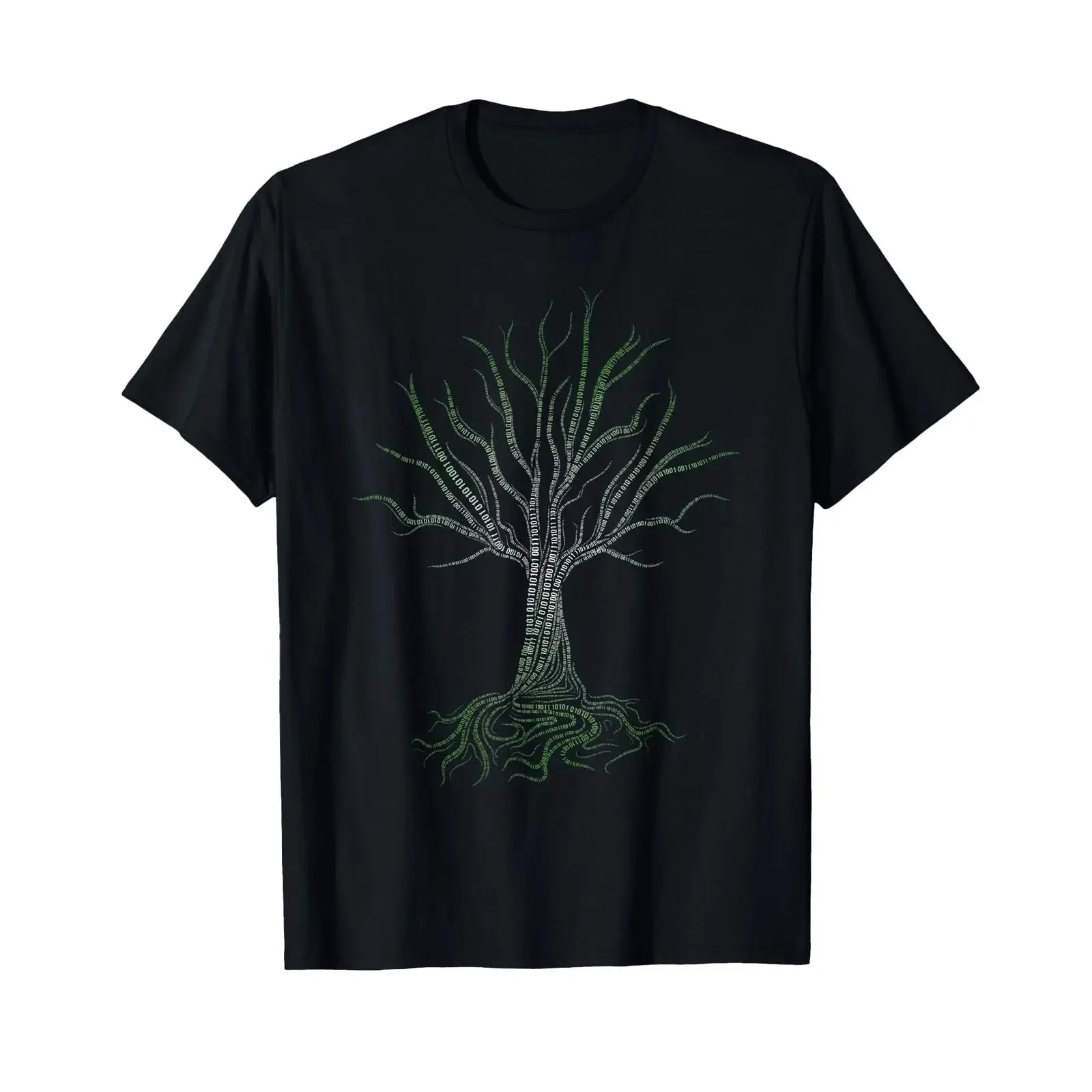 Original binary tree computer coding programmer T Shirt vintage Washed Casual fashion Unisex graphic Versatile Stylish