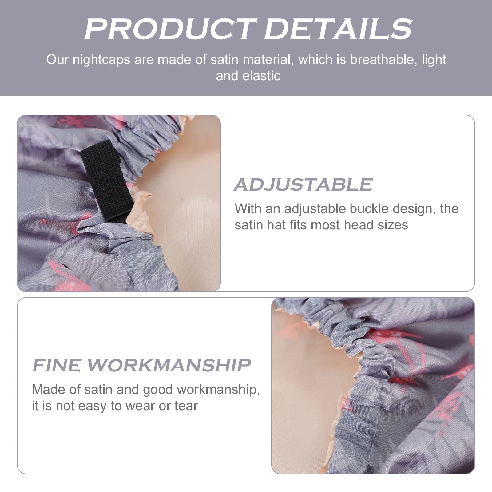 

1pc Satin Double Layer Hair Care Bonnet For Women Large Bathing Sleep Cap Hat Shower Cap Household Sleeping Hat