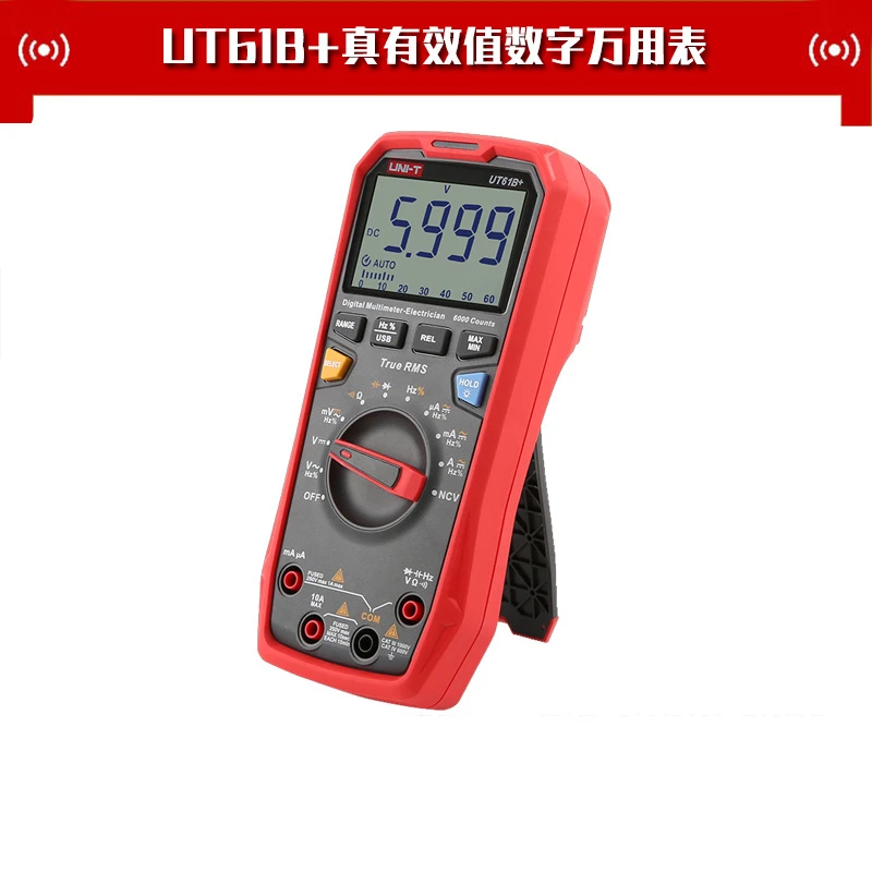 

UNI-T UT61B+True RMS Digital Multimeter Resistance Capacitor Transistor Low Impedance Burn Prevention