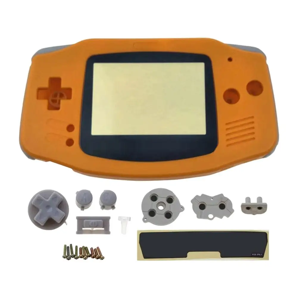 Klare Ersatzgehäuseabdeckung mit Tasten, maßgeschneidert für Game Boy GBA, Ersatzgehäuse-Kit, DIY-Gehäuse
