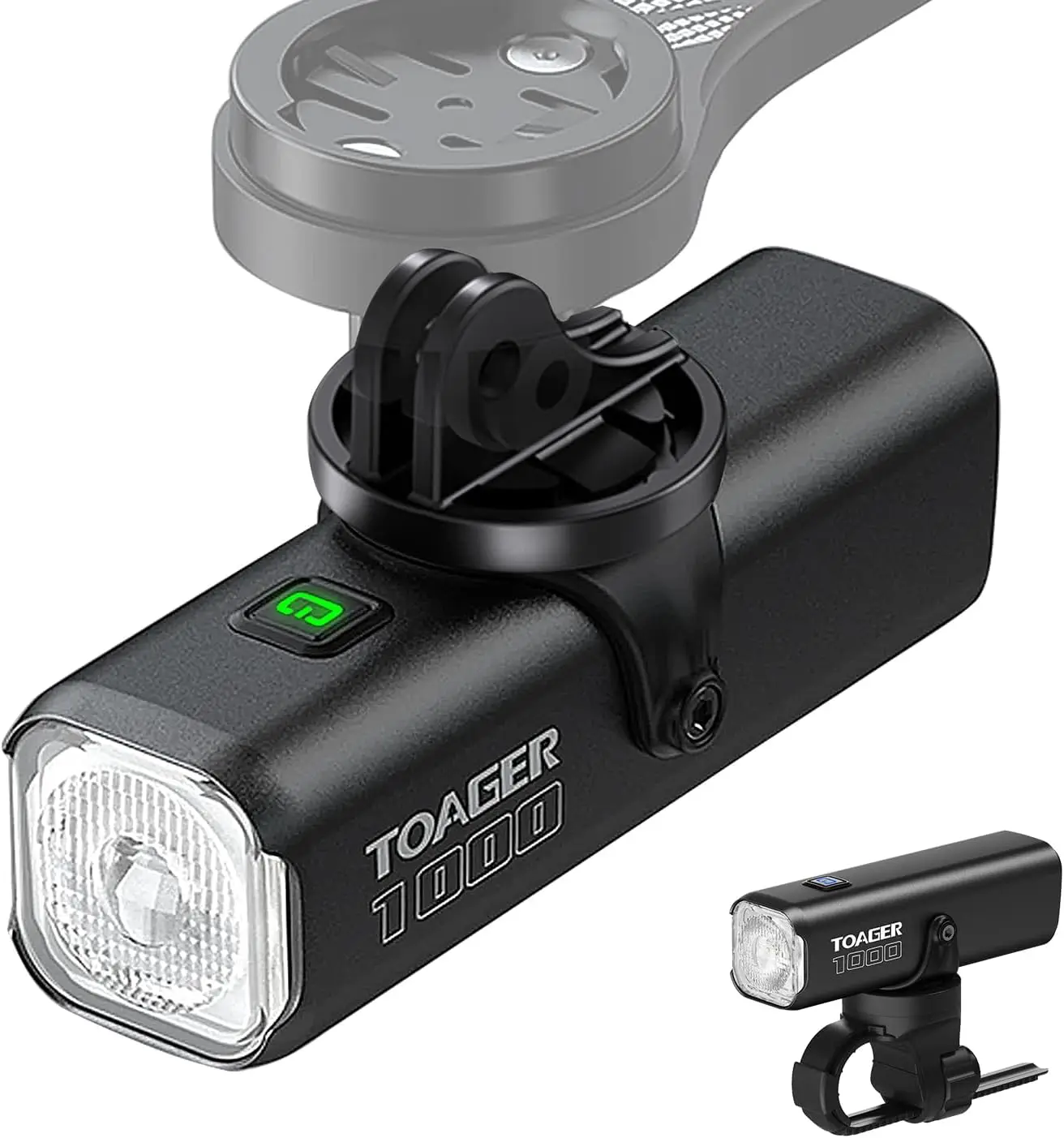 

1000 Lumen Bike Light T1000, 4500mAh USB-C Rechargeable Front Light, IPX6 Waterproof for Road & Mountain Riding