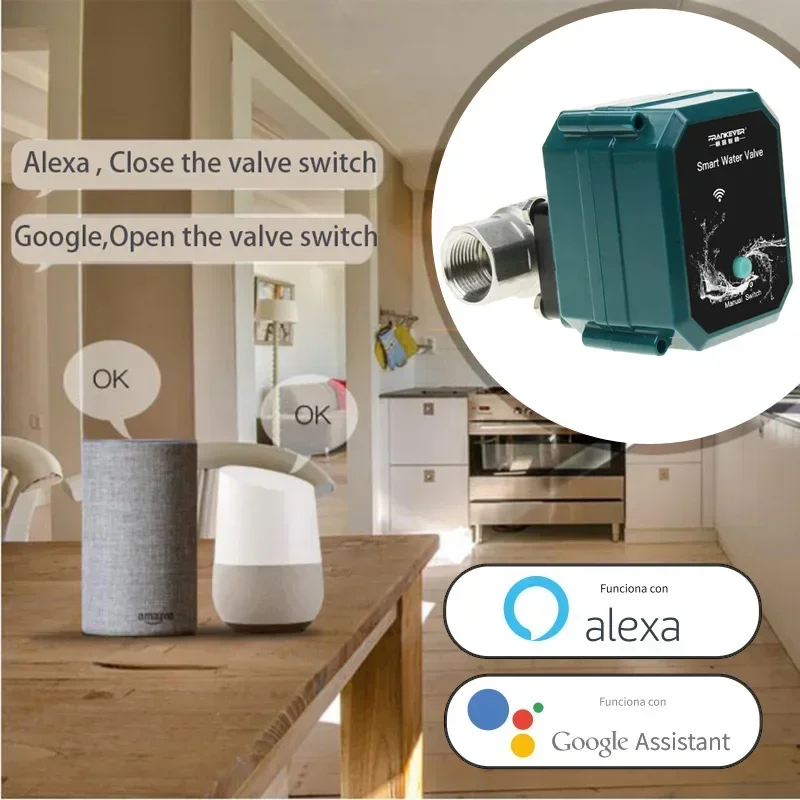 Tuya Wifi Intelligente Valvola A Sfera Dell'acqua Spegnimento Rate0% A 100% Zigbee Giardino Rubinetto Intelligente Automazione Controller Sensore di Perdite