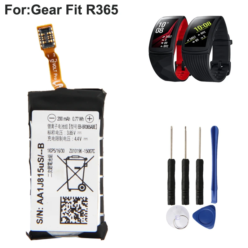 

Replacement Watch Battery EB-BR365ABE For Samsung Gear Fit 2 Pro SM-R365 R365 Smart Watch 200mAh