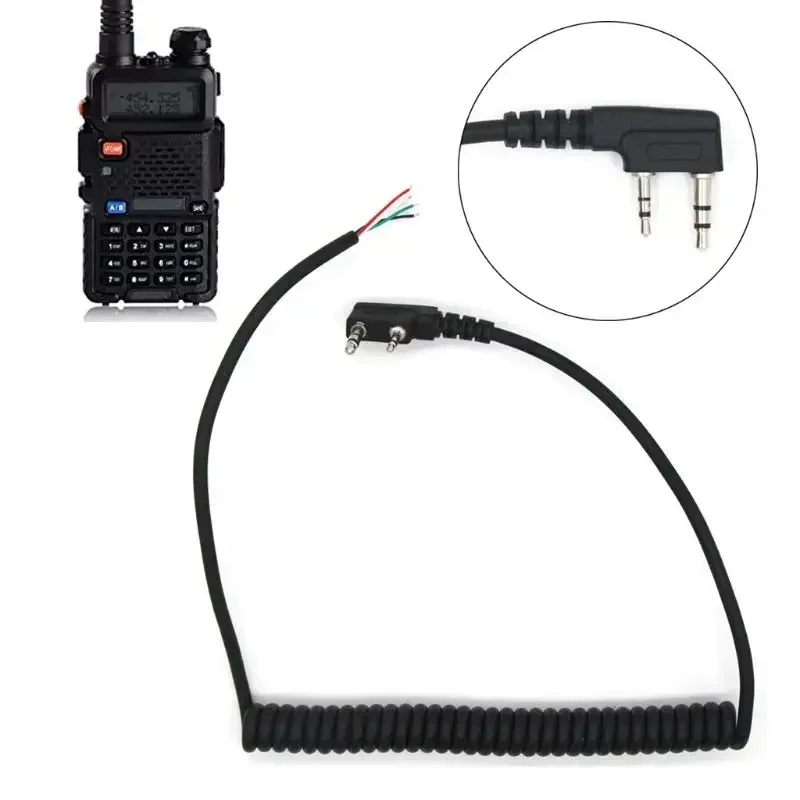 Altavoz con micrófono para walkie-talkie, Cable de altavoz para baofeng UV5R, kenwood TK-240 B95D