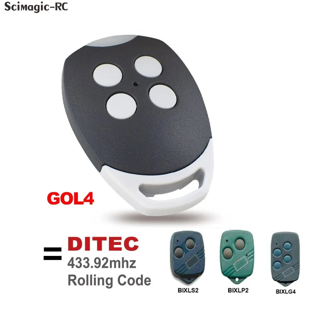 DITEC-Transmetteur à Main BIXLG4 GOL4, BIXLshrimp BIXLltBIXLG4, Porte-Clés de 433.92 MHz, Télécommande à Code Roulant 433MHz