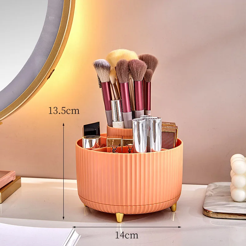 Desk Organizer, 360-Degree Rotating Pen Holder for Desk, Desk Organizers and Accessories with 5 Compartments Pencil Organizer