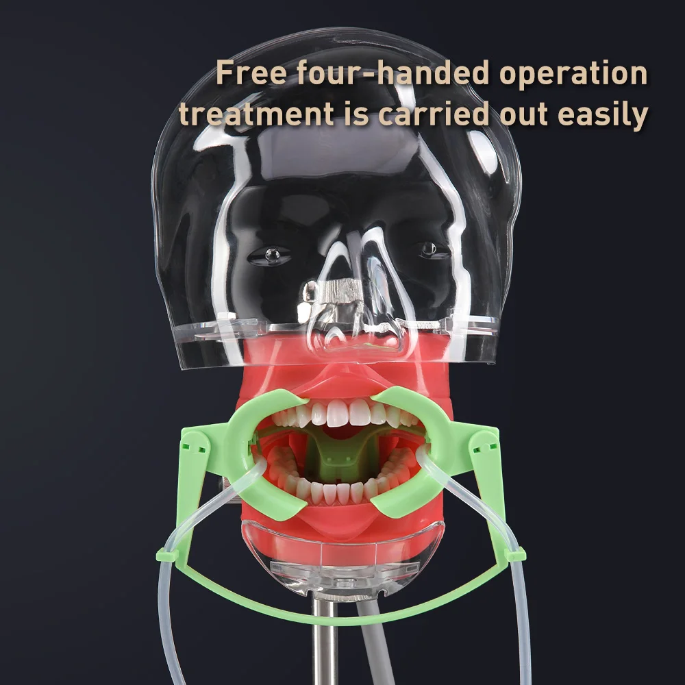 AZDENT Dental Mouth Opener with Saliva Aspirator Lip Cheek Adjustable Dentistry Retractor Dry Field System Orthodontic