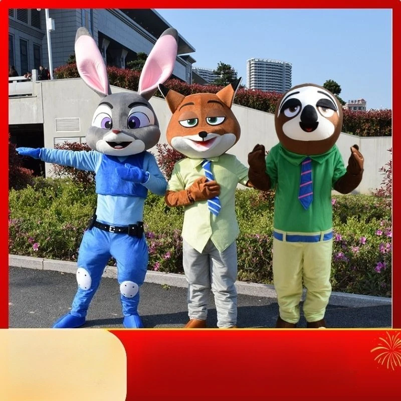 

Zootopia Cosplay Costumes - Judy Hopps/Nick Wilde/Sloth Cartoon Walking Performance Dolls for Events