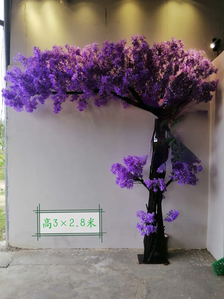 Large indoor cherry blossom artificial tree landscaping decoration