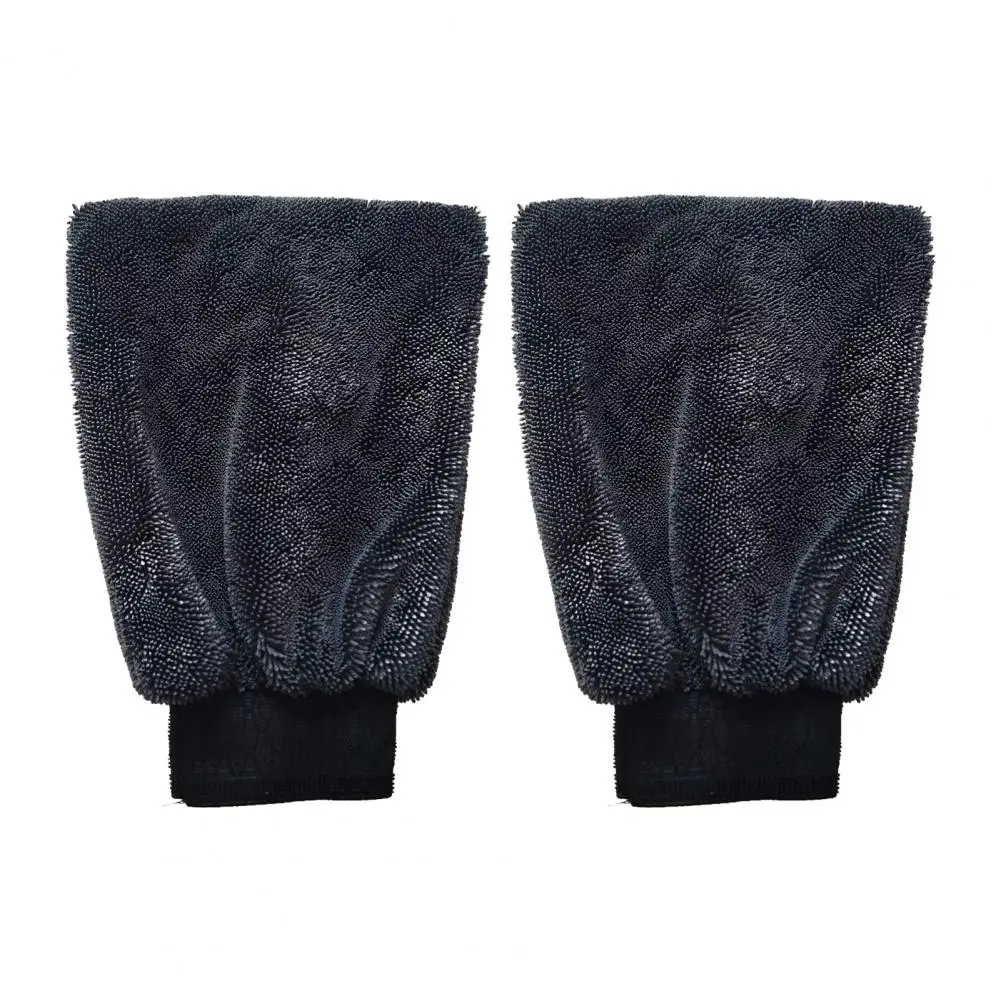 Car Wash Mitt Thick Scratch-Free High Absorbency Soft Microfiber Glove For Car Cleaning Detailing Snow Car Cleaning Gloves