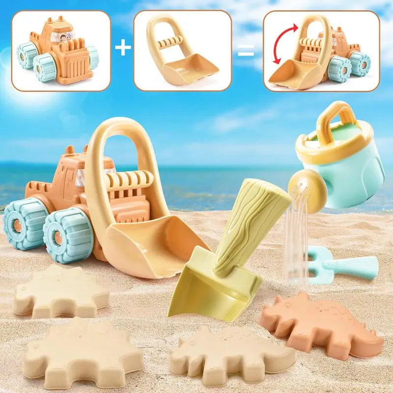 

Children Sand Beach Toys Watering Can Mold with Sand Rake Interactive Sand Toys Summer Seaside Play Sand Water Game