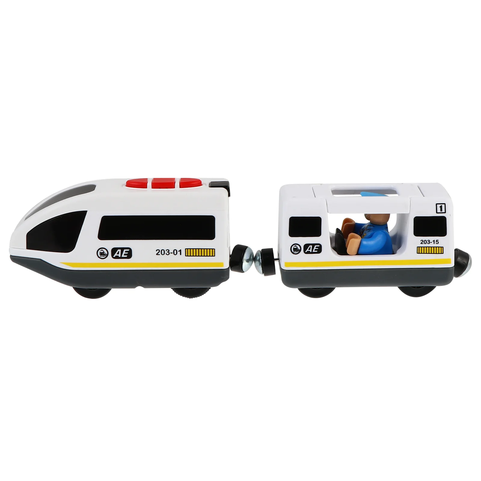 

Kids Toy Locomotive Funny Plaything Electric Train Connectable White Head Alloy Child