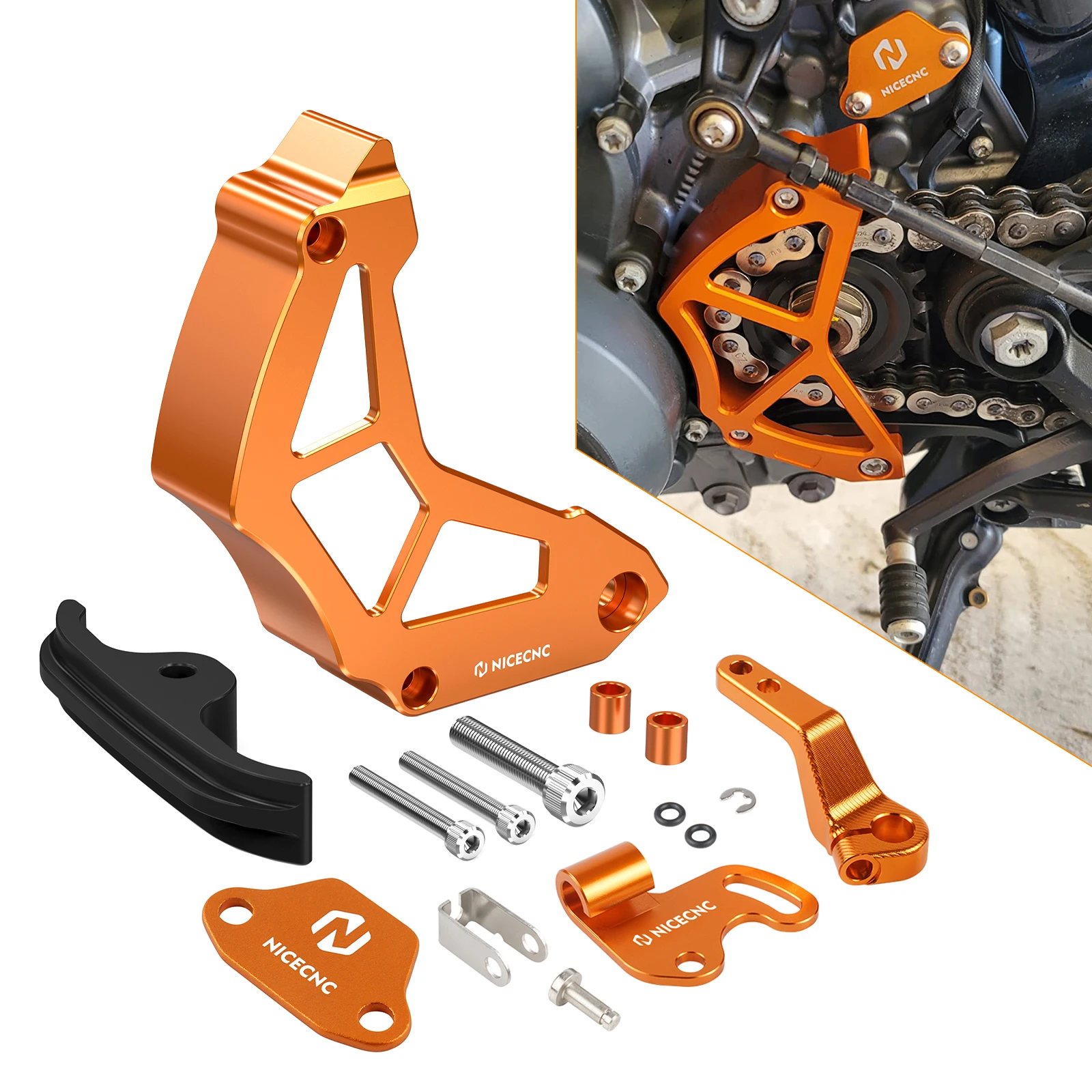 

For KTM 790 Duke 790 890 Adventure/R Clutch Arm Lever Gear Sensor Cover Sprocket Chain Guard Protector for Husqvarna Norden 901