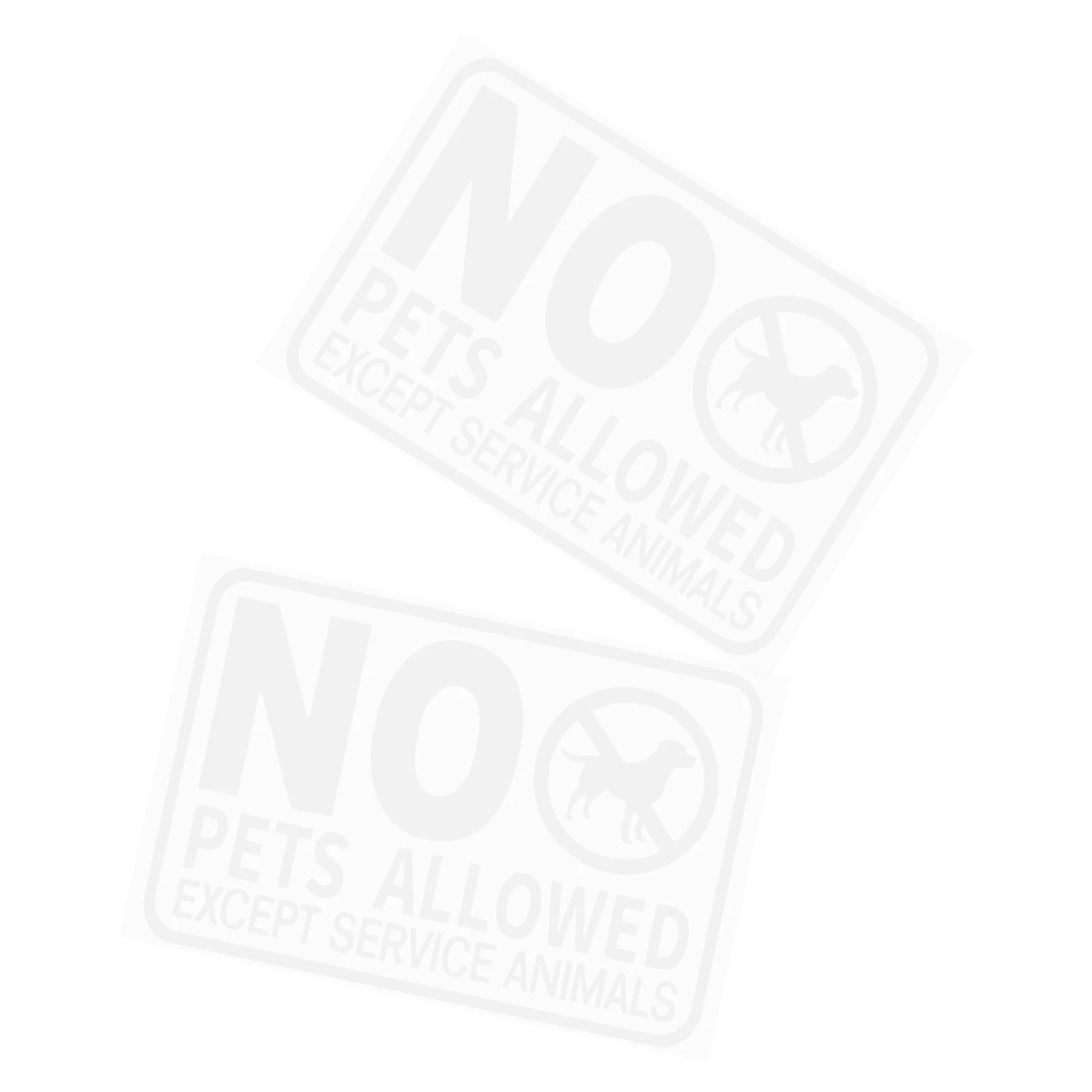 

2pcs Door Stickers High Visibility Weather Resistant Removable Glue Pet Restriction Sign Store Signs Safety