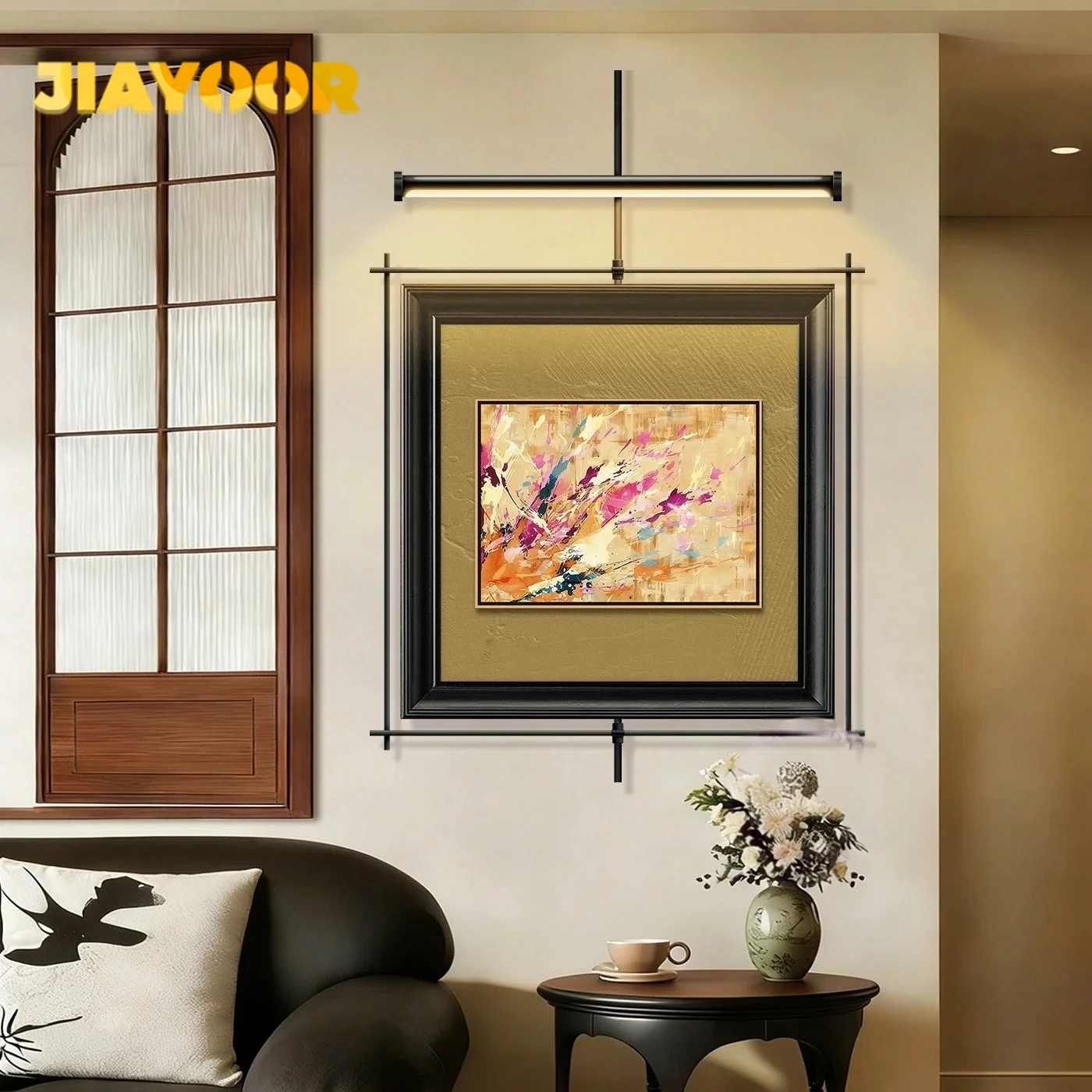 Mid Ancient Style Metal Led Suspension Decorative Painting Home Decoration Living Room Bedroom Hallway Staircase Mural Light