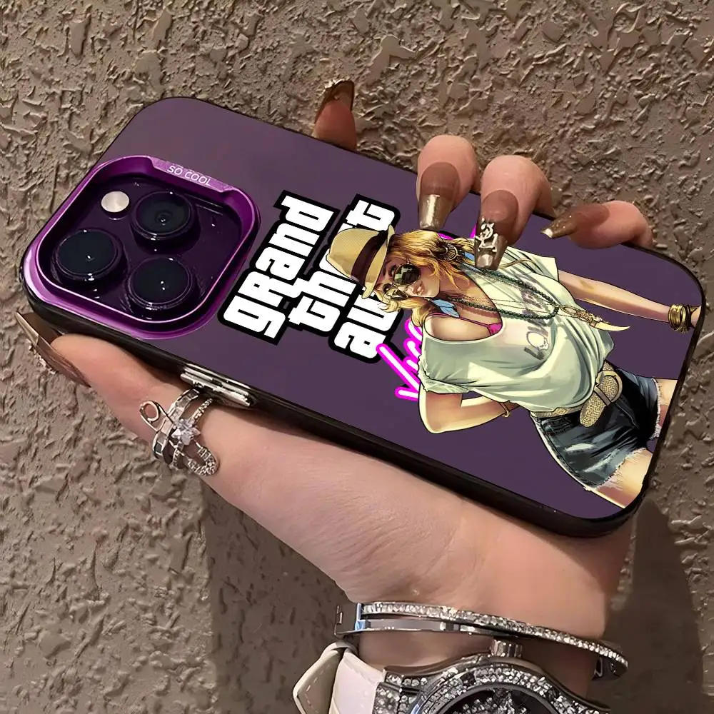 حار لاعب واحد لعبة Rstars GTA جراب هاتف آيفون 17 16 15 14 13 12 11 برو ماكس ماتي للصدمات عودة مكافحة سقوط ماتي غطاء