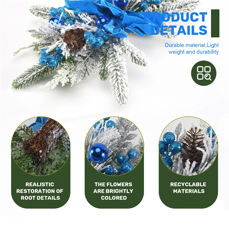 โปรโมชั่น! Christmas Swag, บันไดคริสต์มาส Garland สําหรับบันได, ประตู, เตาผิง, หน้าต่าง, ตกแต่งคริสต์มาสในร่มกลางแจ้ง Easy To R