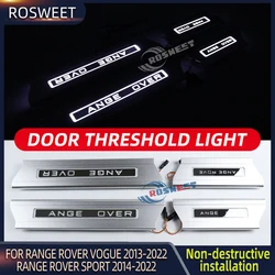 4PS LED Welcome Door Light per Land Rover Range Rover Vogue L405 2013-2022 /RR Sport L494 2014-2022 Car Pedal Door Sill Trim