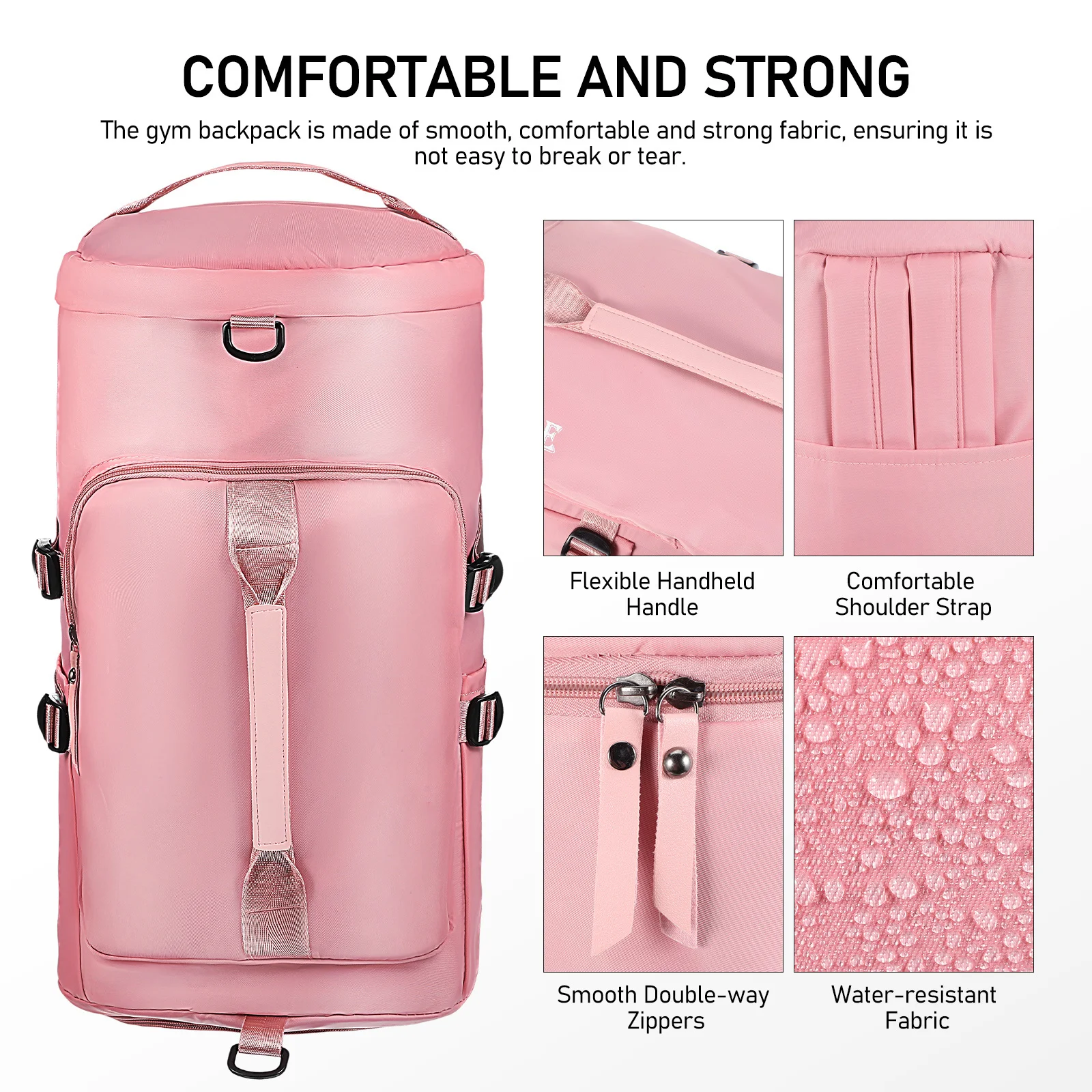 حقيبة ظهر رياضية متعددة الاستخدامات للسفر والمشي لمسافات طويلة والتمارين الرياضية وحقيبة الجيم وحقيبة الظهر والمشي لمسافات طويلة