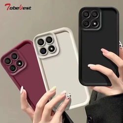 Solid Color Camera Lens Silicone Case for Xiaomi POCO X6 Pro 5G Funda Back Cover