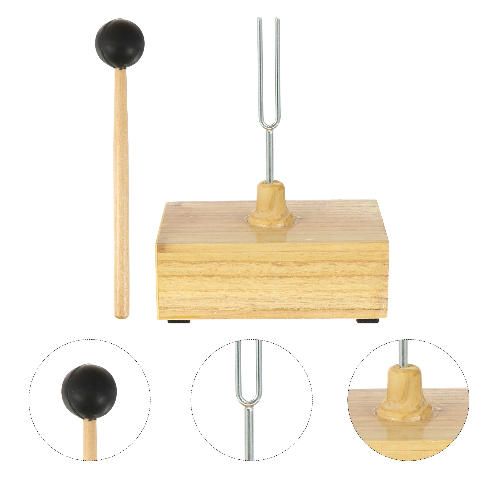 

1 комплект камертона, камертон с молотком, установленный на деревянной основе, обучающий реквизит, музыкальный инструмент, аксессуары для струнных инструментов