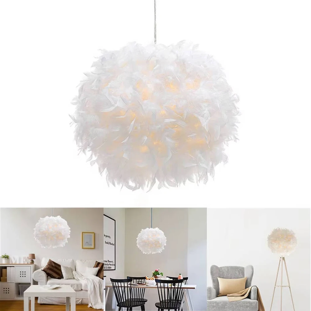 

Modern Nordic Feather Pendant Lights Hanglamp LED Pendant Lamp Lustre Vintage Loft Decor Dining Room Kitchen Home Light Fixtures