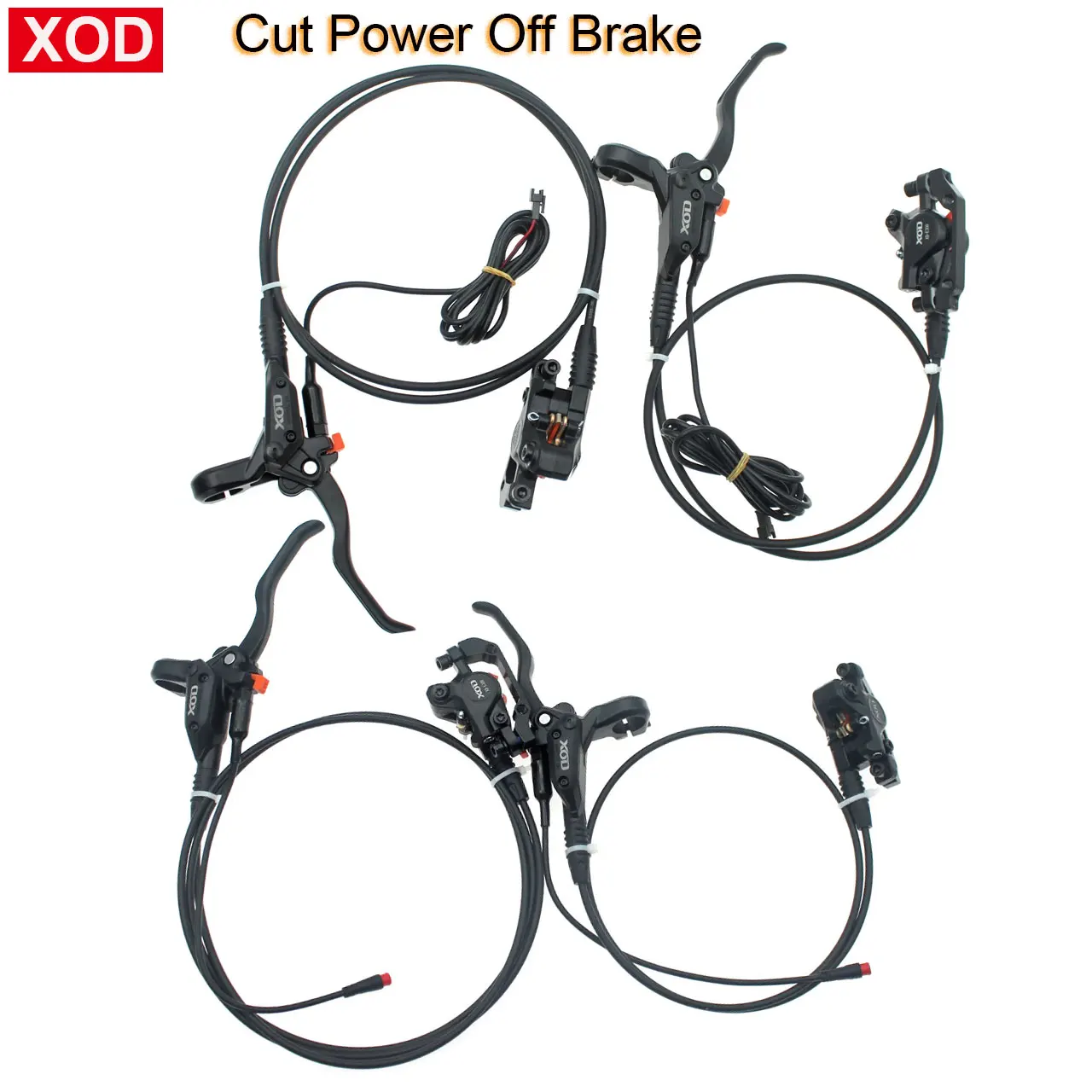 E-Bike Cut Power Off Brake MTB Hydraulic Disc Brake Set Aluminum Alloy Electric Bike Scooter Power Control Shifter Bicycle Brake