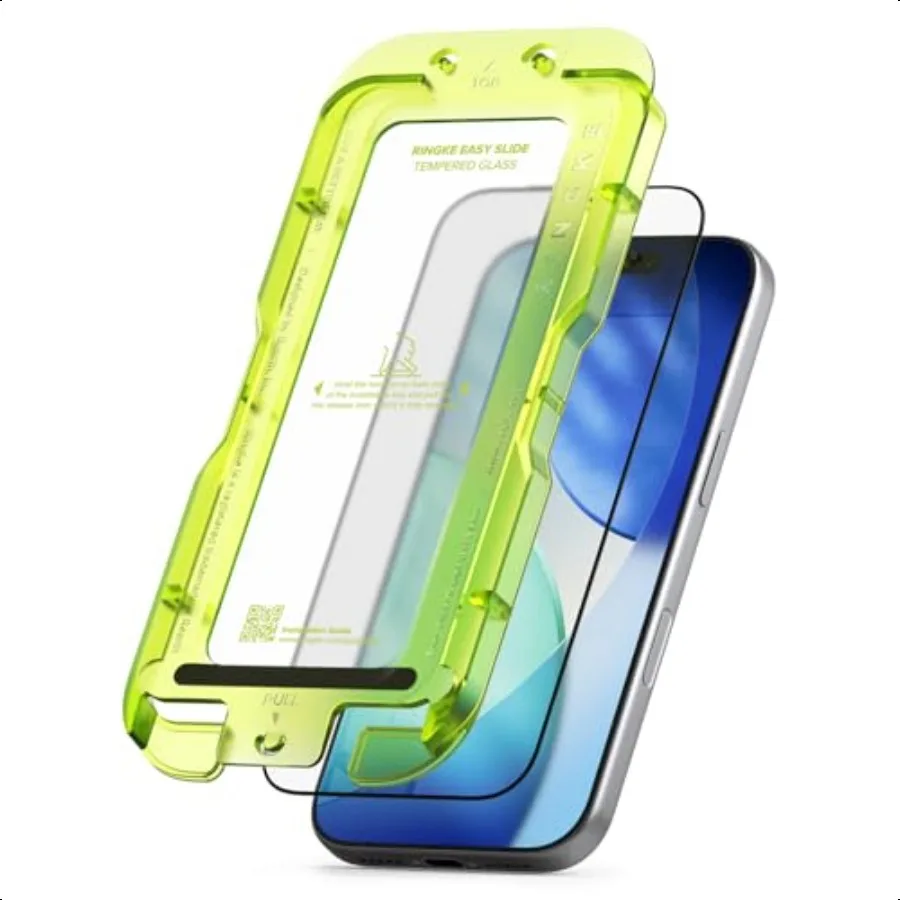 

Легкое скользящее закаленное стекло для iPhone 17 Pro Max Защитная пленка для экрана [э простота установки] Чехол, небьющаяся, премиум-класса, 9 часов Har