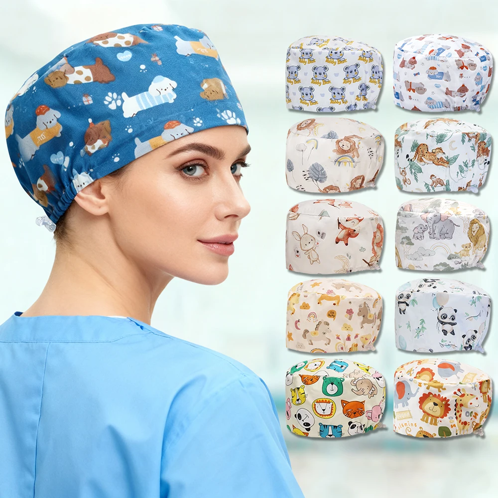 หมวกผ่าตัดแบบปรับได้ หมวกแพทย์ หมวกพยาบาล สำหรับแพทย์ พยาบาล ทันตแพทย์ สัตวแพทย์ ศัลยกรรม K1225