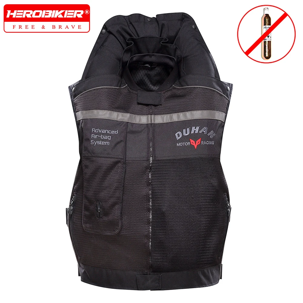 Motorcycle Airbag Vest Reflective Motocross Jacket Airbag Vest Built-in Back Protection Equip Anti Fall Motorbike Vest