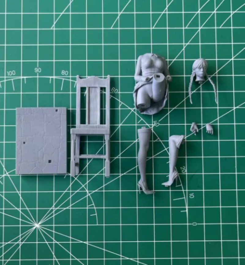 1/24 Schaal Hars Figuur Assembly Model Kit Meisje in Sokken Fantasy Hobby Miniatuur Sculptuur Ongemonteerd en Ongeverfd NSFW Diorama