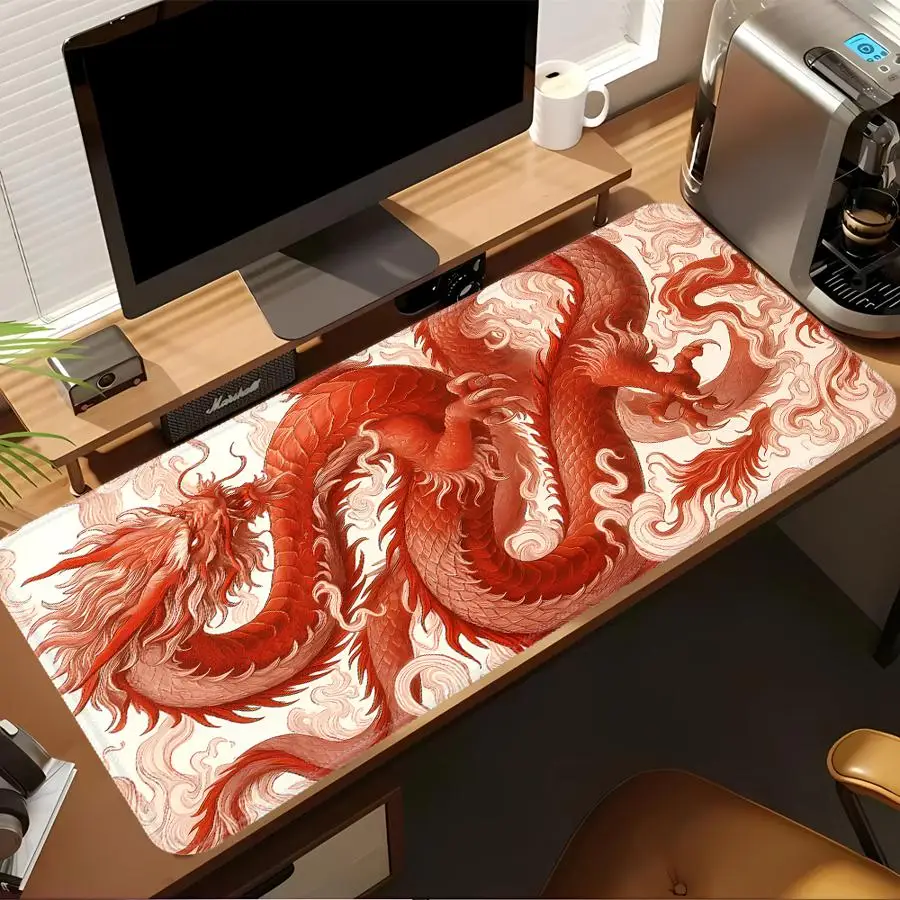 Red Dragon Art Mouse Pad Game Console Pad Computer Laptop Pad office Pad Keyboard Mouse Pad Desk accessories overlock