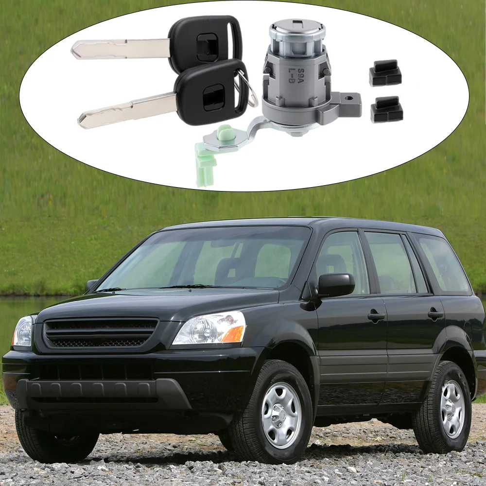 اسطوانة قفل الباب الأيسر للسيارة مع مفتاحين لهوندا بايلوت LX EX EX-L Sport 2003 2004 2005 2006 2007 72185S9VA21 #6