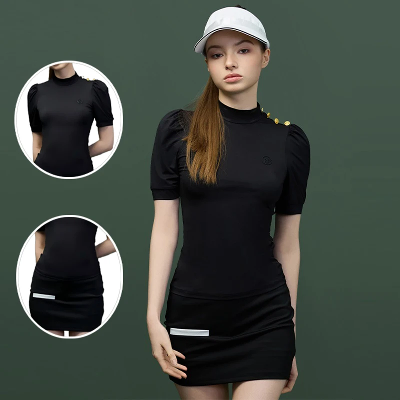 

MG новая одежда для гольфа, женская пышная футболка с короткими рукавами, летние виды спорта, быстросохнущая дышащая юбка-карандаш, антибликовые тонкие шорты