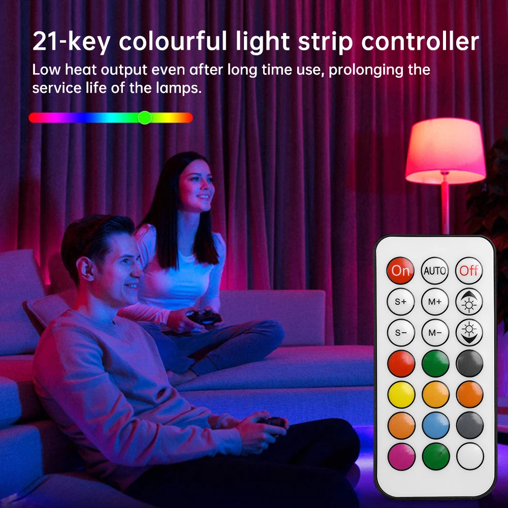 

5-24V 21 Key Color Controller RGB Full-color Flow Scrolling Light 5-12V 14 Key Monochrome LED Strip Controller Dimming Controlle