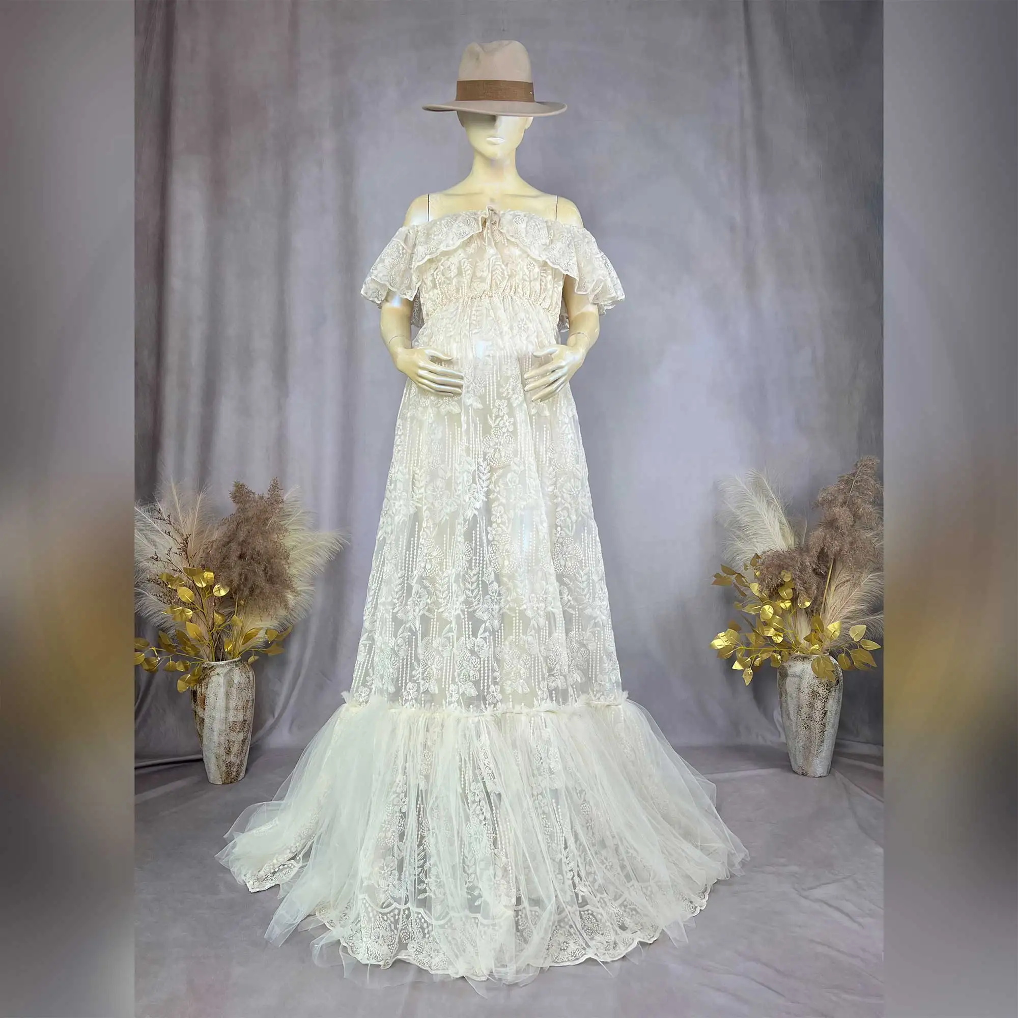 Vestidos de noche para ocasiones a medida, vestido de maternidad, sesión de fotos, vestidos de Organza de un solo hombro, ropa de fiesta de boda, recién llegado 2025