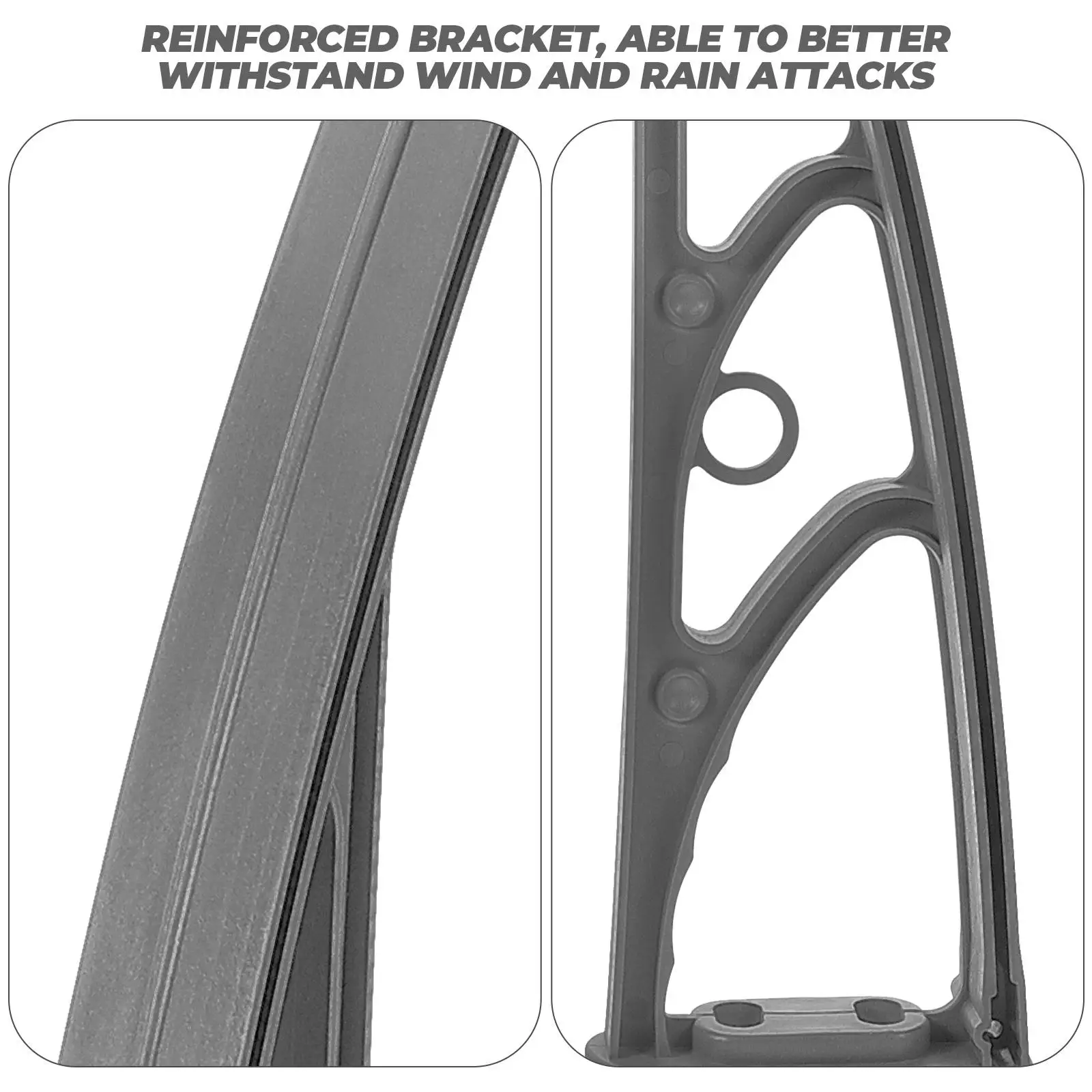 

600Mm Base 110Mm Coffee Reinforced Plastic Steel Bracket Canopy Supports Outdoor Balcony Door Awning Racks Mobile Home Awnings