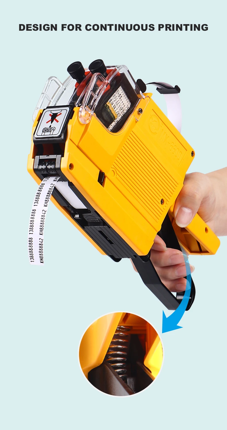 1pc MX-6600 10-stellige zweizeilige Etikett ierer Preis schild Pistole Etikett 2 Linie geeignet für Einzelhandel geschäfte Preis schild Display-Tool – Detail 6
