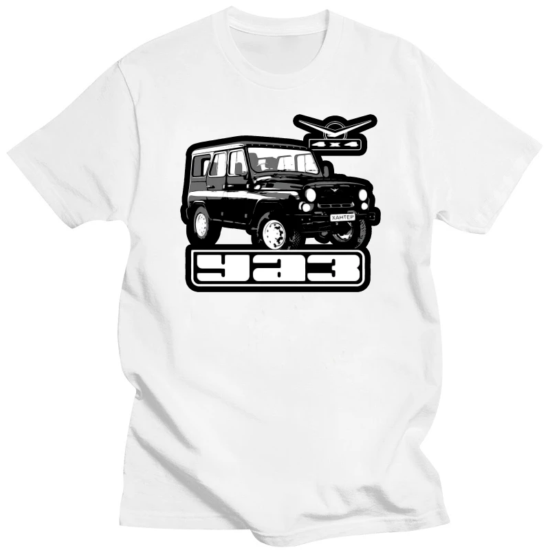 T-Shirt Uaz 4X4 Off Road Russsische Hunter Suv Power Car Auto Men Fashion 2019 New Harajuku Hip Hop Brand Tees Shirts