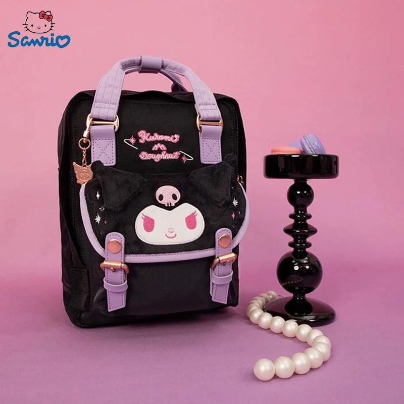 Sanrio Students Cute Doughnut Donut Co Branded Cartoon L Kuromi Lightweight Computer Bag Girls\' Travel Large Schoo Capacity Bags