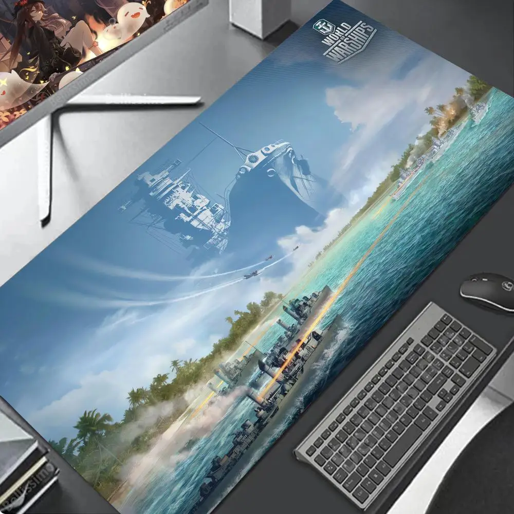 900x400 Mauspad Gamer HD Druck World of Warships Laptop Büro Mousepad PC Dekor Erweiterte Gaming Mauspad Gummi Schreibtischmatten