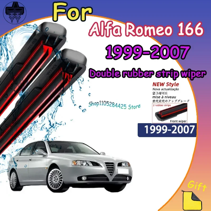 

For Alfa Romeo 166 1999-2007 Compatible Durable Silent Front Wiper Blade Car Windshield Car Window Accessory