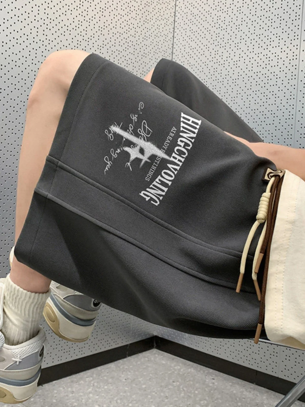 

Мужские летние модные трикотажные брюки-кюлоты в стиле ретро, повседневные, свободные, с эластичным поясом, 5/8 длины