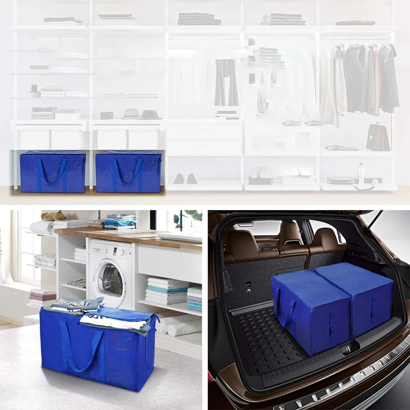 

Moving Bags Heavy Duty With Strong Zippers And Handles Collapsible Moving Supplies, Storage For Packing