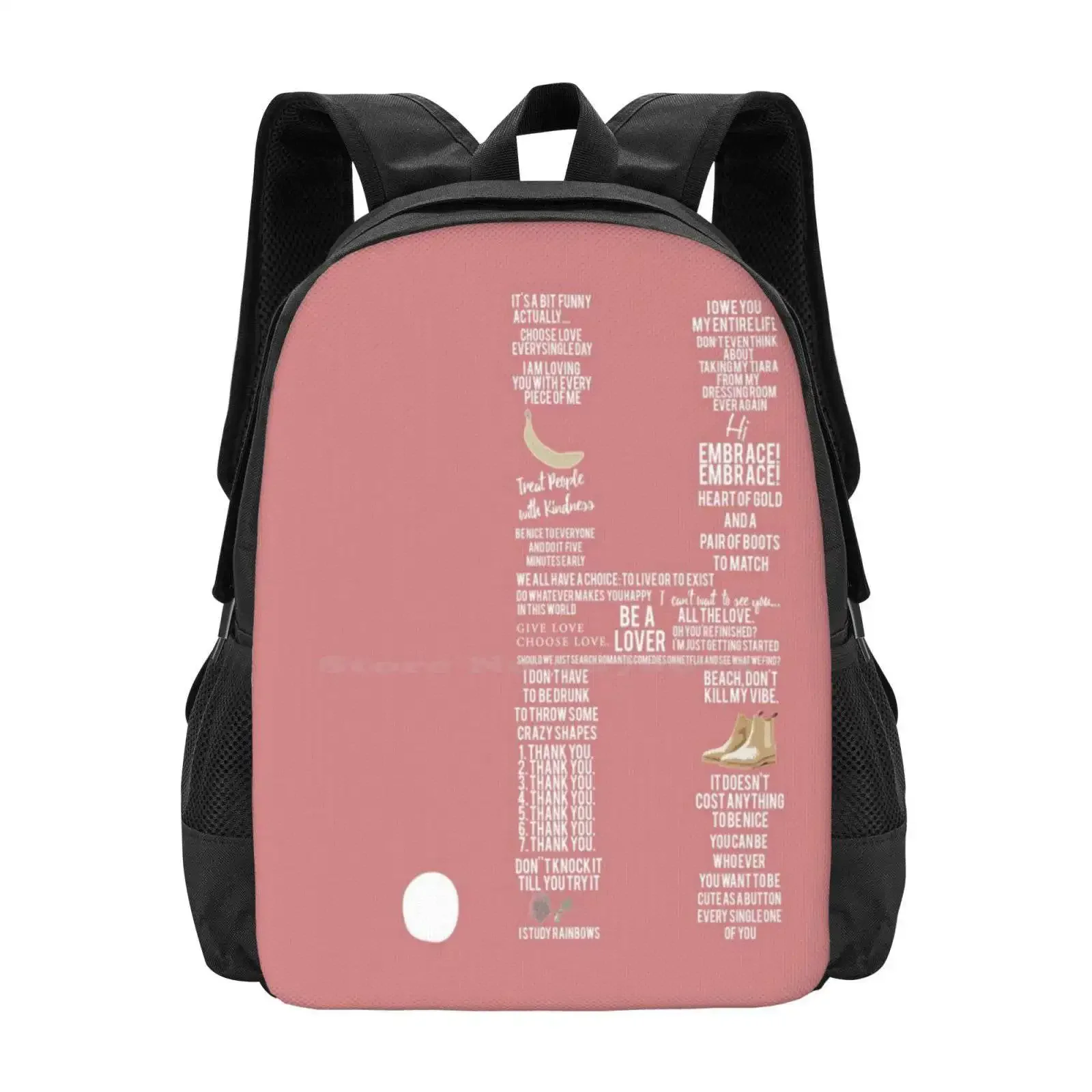 

.h School Bag Big Capacity Backpack Laptop Liam Payne Niall Horan 1d Quotes Words Life Funny Typography