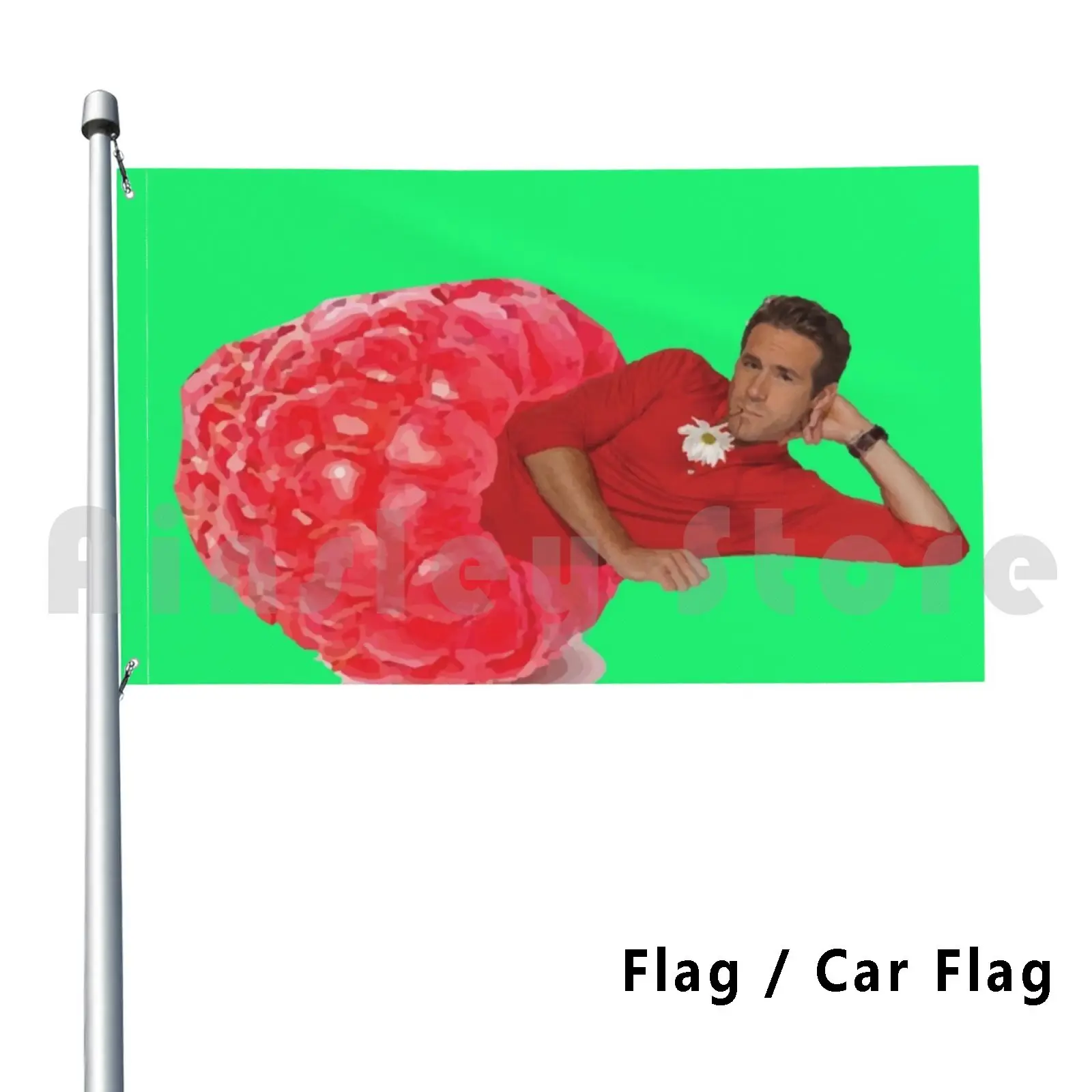 Flag Car Flag Raspberry Ryan Hat Raspberry Ryan Ryan Reynolds Blake Lively Red Raspberry Ryan