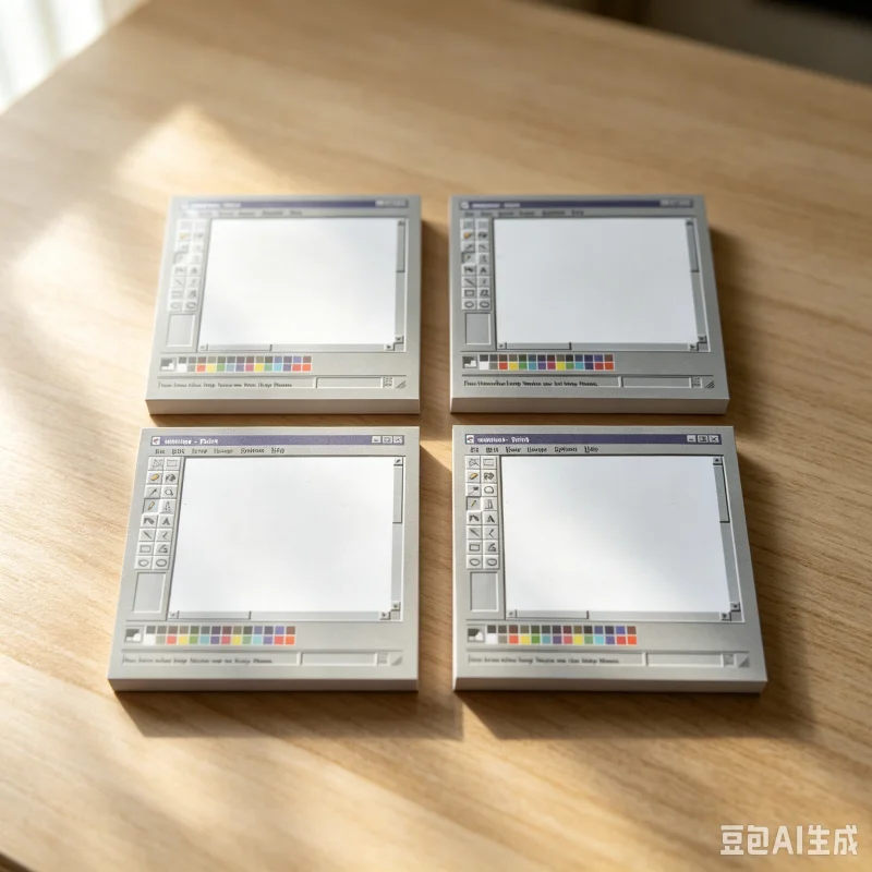 Vintage Windows Paint Collectible Sticky Notes, 50 Sheets Retro Computer Memo Pad for Classic System Collector Desktop Decor