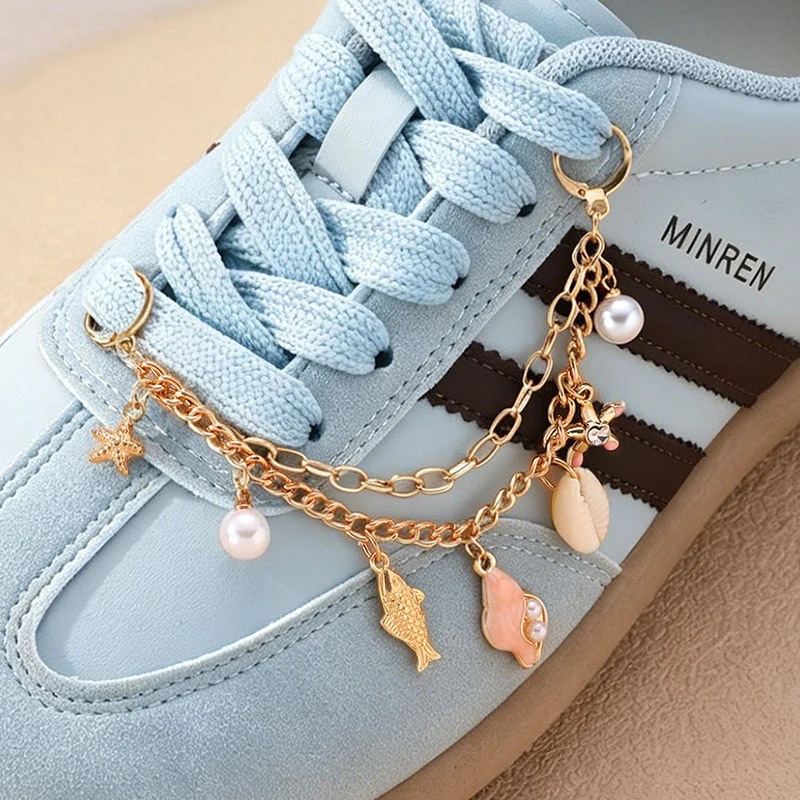 1/3pcs/set Ocean Themed Shoe Clips – Seashell & Starfish Decor for Sneakers & Sandals.