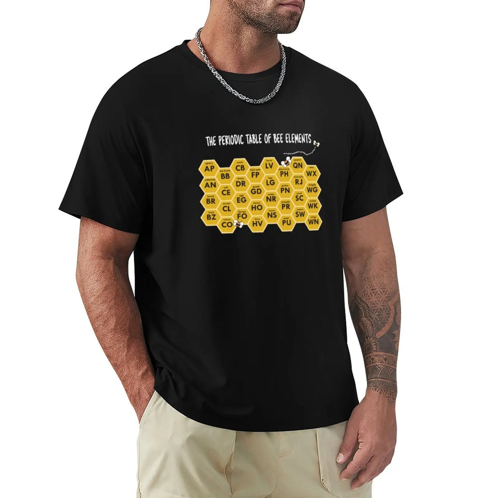 

The Periodic Table of Bee Elements Funny Beekeeper T-Shirt hippie clothes oversizeds cute clothes workout shirts for men