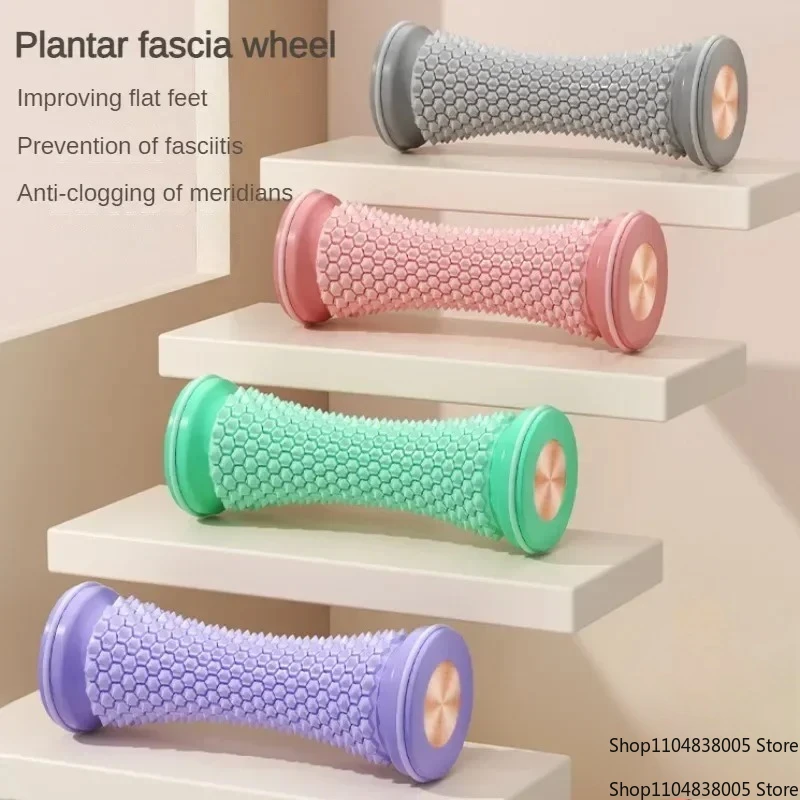 

Новый массажер для ног, массажный ролик, массажный мяч для йоги, валик для подошвенной фасции, уход за мышцами, пластиковый ручной массажер для ног
